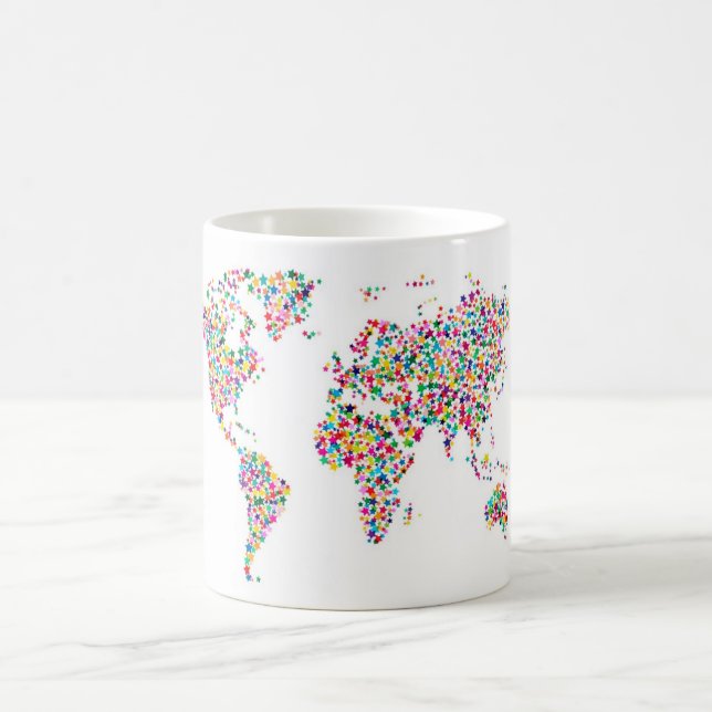 Mug Carte des étoiles de la carte du monde (Centre)