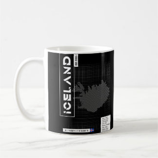 Mug Carte des formes futuristes islandaises