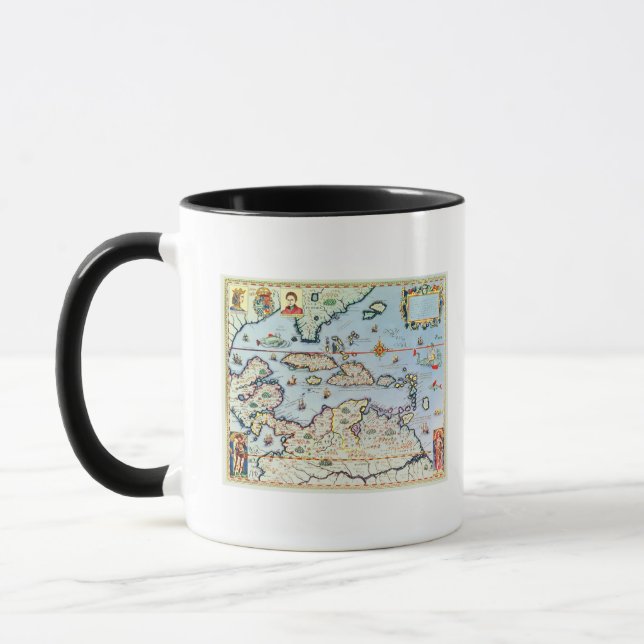 Mug Carte des îles des Caraïbes (Gauche)