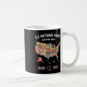 Mug Carte des parcs nationaux des États-Unis Préserver
