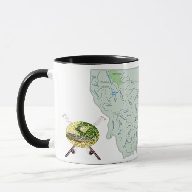 Mug Carte des rivières de pêche du Montana (Gauche)