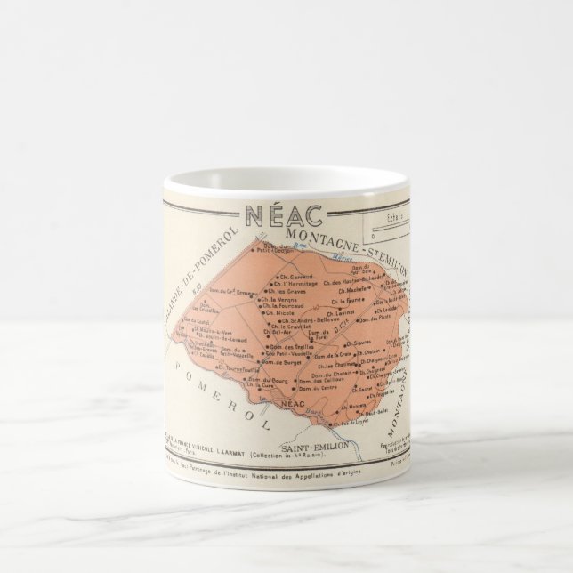 Mug Carte des vins français colorés (Centre)