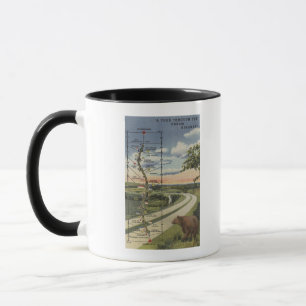 Mug Carte détaillée de la "Route du rêve"