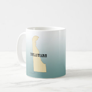 Mug - Carte d'état du Delaware avec la ville