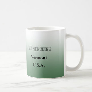 Mug - Carte d'état du Vermont avec la ville