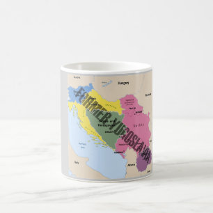 MUG CARTE D'EX-YOUGOSLAVIE