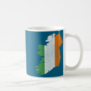 Mug Carte d'Irlande et drapeau de l'héritage d'Irlande