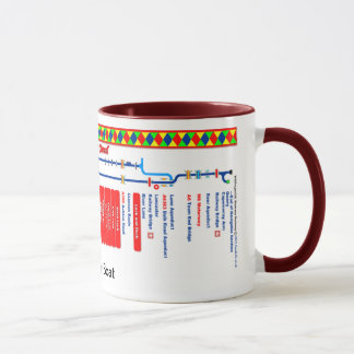 Mug Carte d'itinéraire de canal de Lancaster