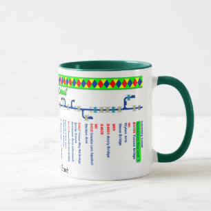 Mug Carte d'itinéraire de canal d'Oxford (1 de 4)