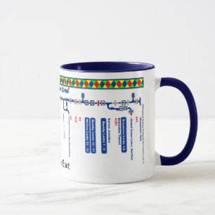 Mug Carte d'itinéraire grande de canal des syndicats
