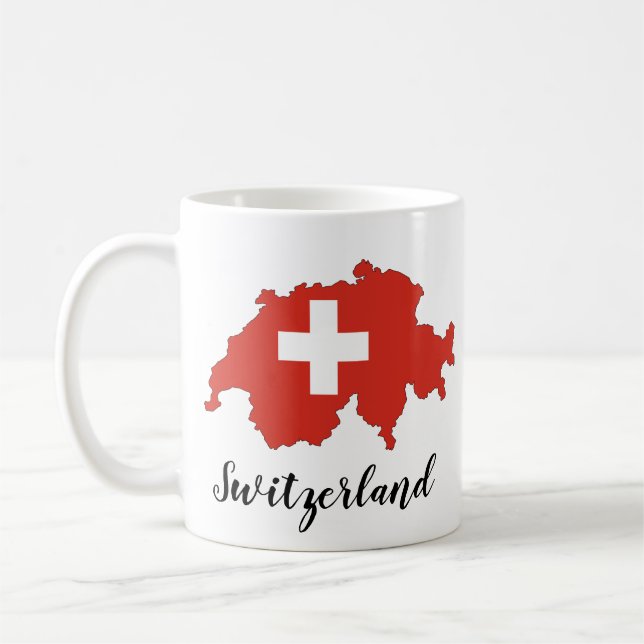 Mug Carte Drapeau Suisse (Gauche)
