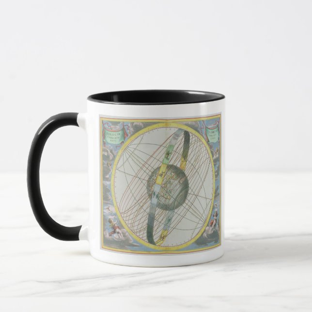 Mug Carte dressant une carte l'orbite de la lune (Gauche)