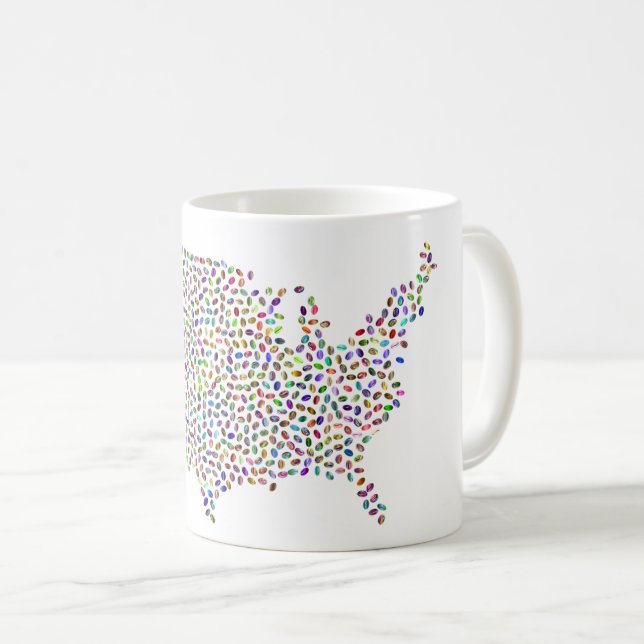 Mug Carte du café d'Amérique (Devant droit)