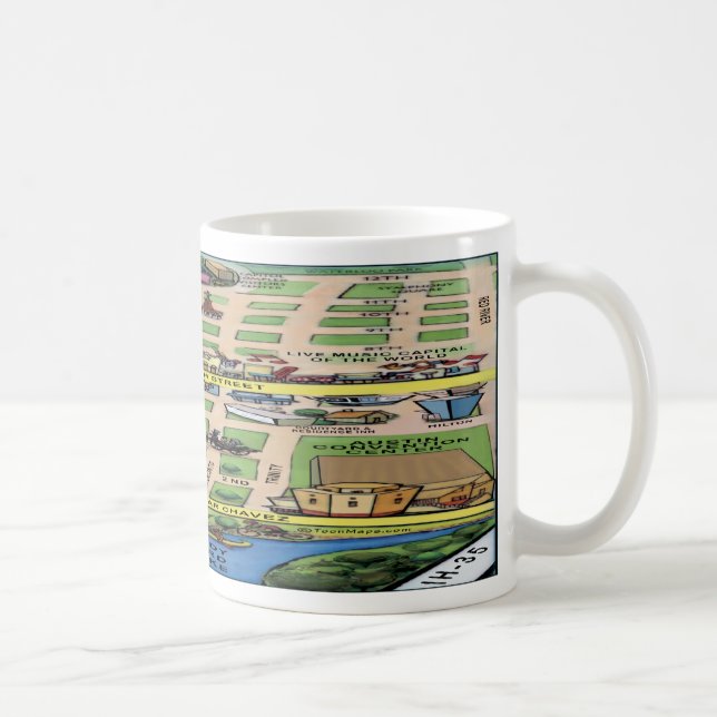 Mug Carte du centre-ville d'Austin au Texas (Droite)