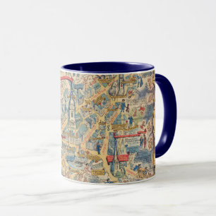 Mug Carte du coeur de Birmingham, Angleterre
