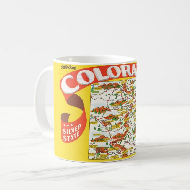Mug Carte du Colorado (Devant gauche)
