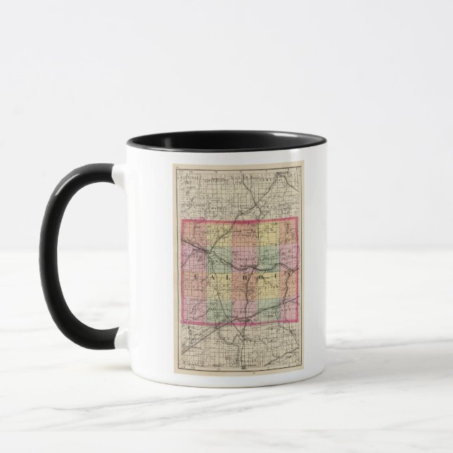 Mug Carte du comté de Calhoun, Michigan (Gauche)