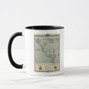 Mug Carte du comté de Delaware, État de l'Iowa