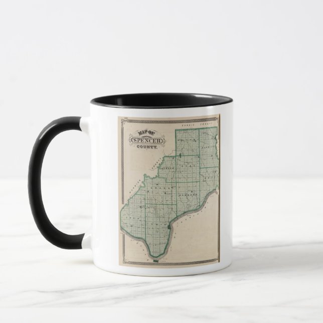Mug Carte du comté de Spencer (Gauche)