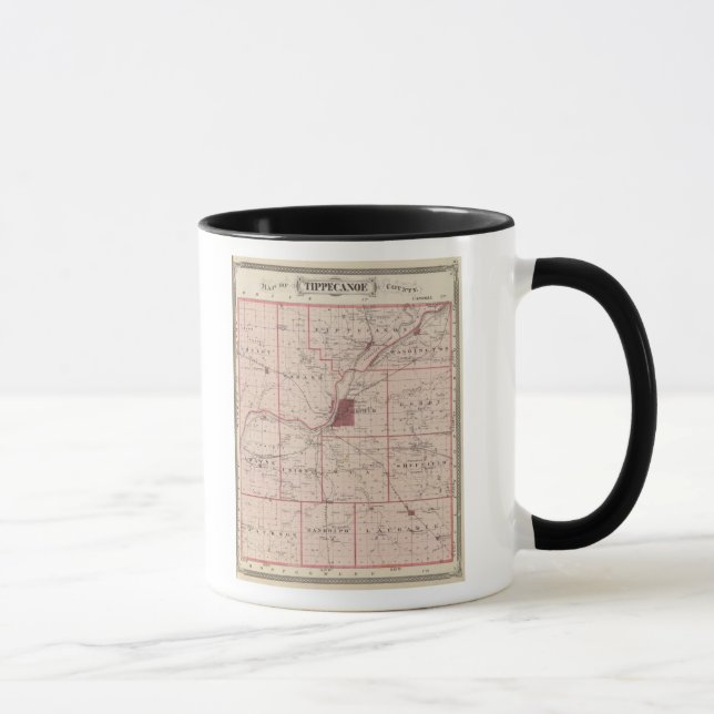 Mug Carte du comté de Tippecanoe (Droite)