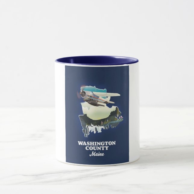 Mug carte du comté de Washington Maine (Centre)