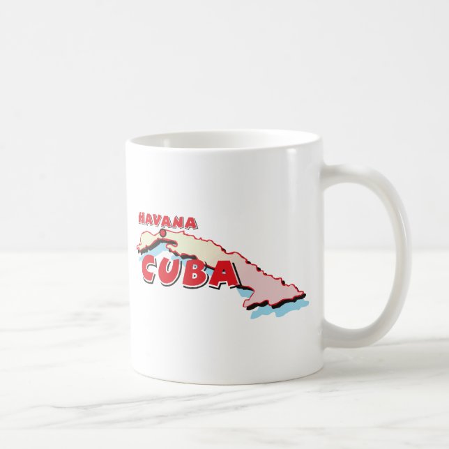 Mug Carte du Cuba (Droite)