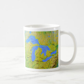 Mug Carte du design des Grands Lacs