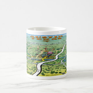 Mug Carte du dessin animé Austin Texas