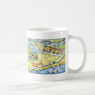 Mug Carte du dessin animé Galveston Texas