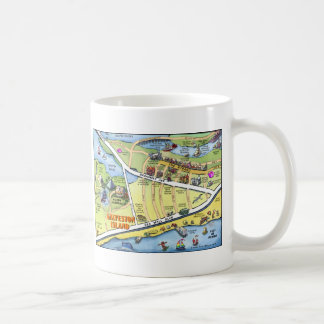 Mug Carte du dessin animé Galveston Texas