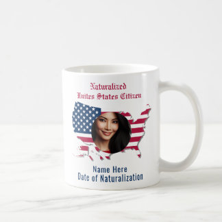 Mug Carte du drapeau des États-Unis customisée Photo c