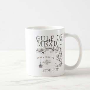 Mug Carte Du Drapeau Du Golfe Des États-Unis D'Amériqu