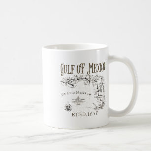Mug Carte Du Drapeau Du Golfe Des États-Unis D'Amériqu