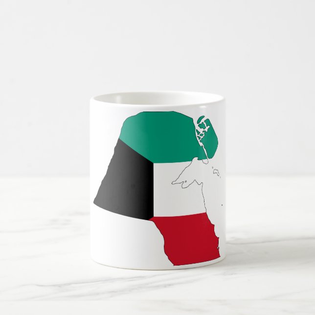 Mug Carte du drapeau du Koweït (Centre)