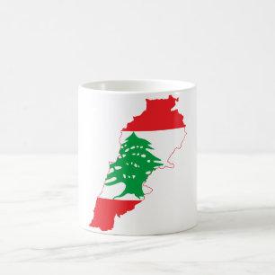 Mug Carte du drapeau du Liban
