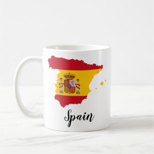 Mug Carte du drapeau espagnol