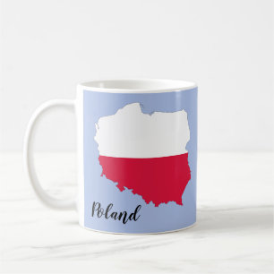 Mug Carte du drapeau polonais