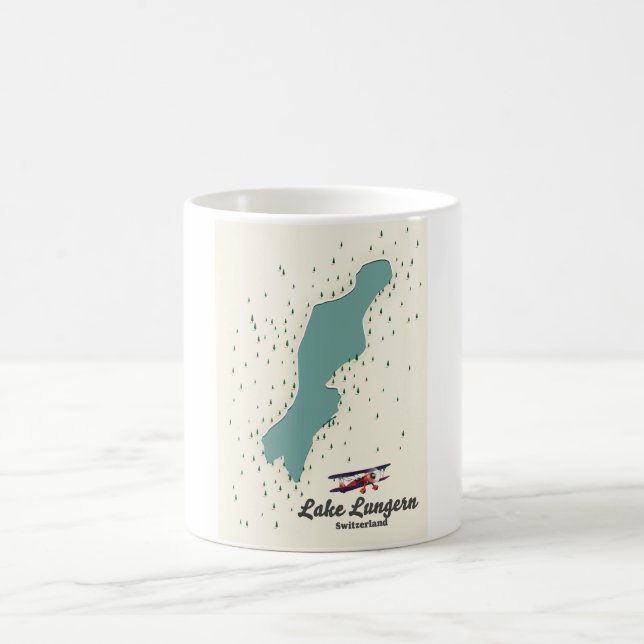 Mug Carte du lac de Lungern en Suisse (Centre)