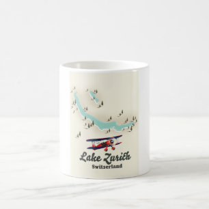 Mug carte du lac de Zurich en Suisse