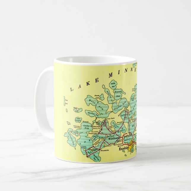 Mug Carte du lac Minnetonka (Devant gauche)