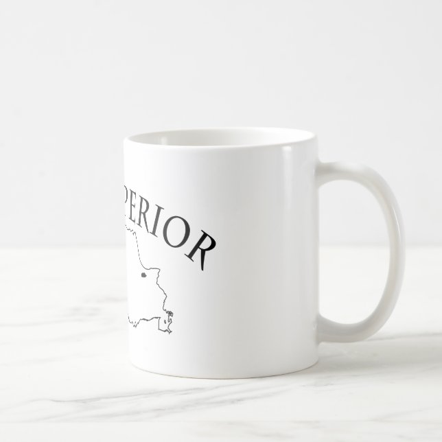 Mug Carte du lac Supérieur (Droite)