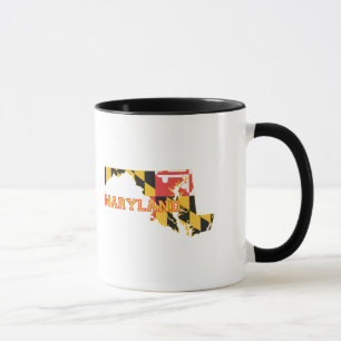 Mug Carte du Maryland Drapeau de l'État en forme Mary