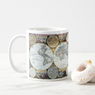 Mug Carte du monde antique, Atlas Maritimus par John S