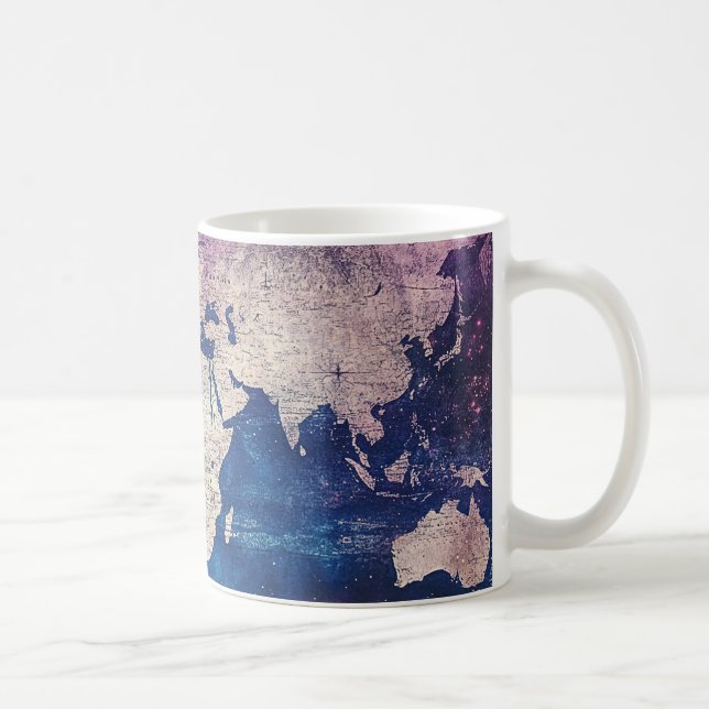 Mug Carte du monde céleste vintage (4) (Droite)