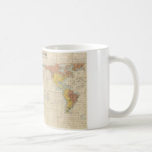 Mug Carte du monde de 1853 Japonais par Suido Nakajima