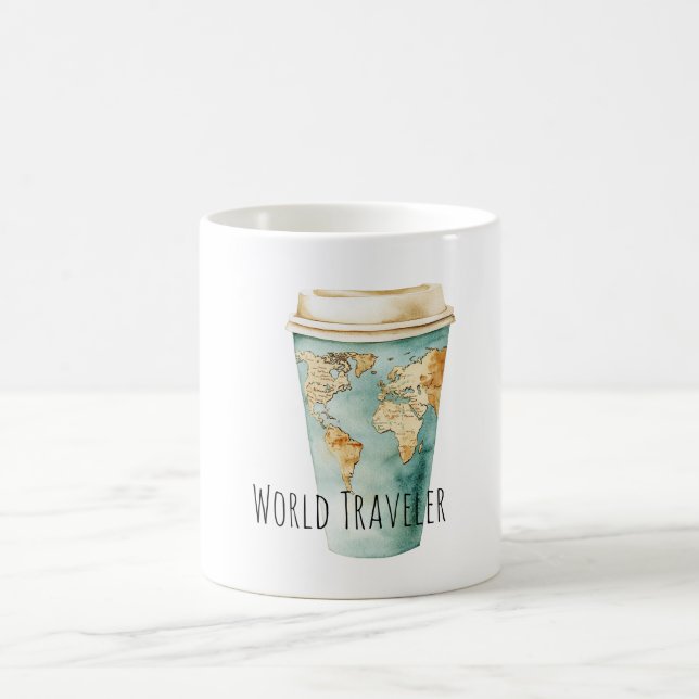 Mug Carte du monde de voyage (Centre)