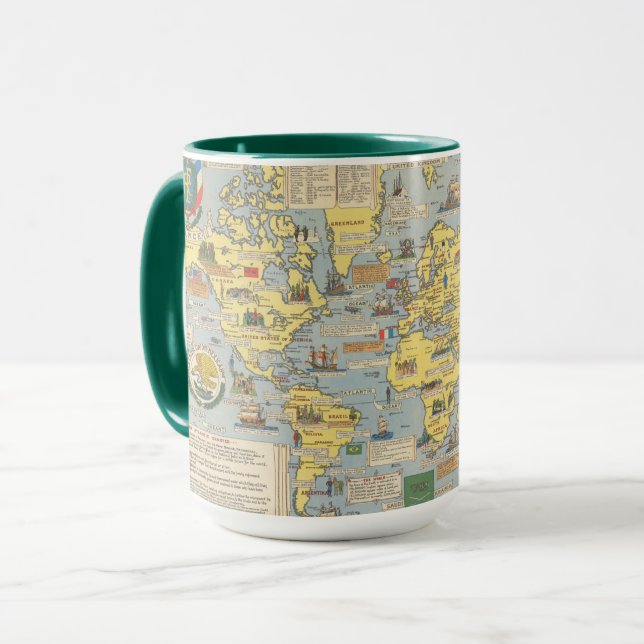 Mug Carte du monde des Nations Unies (Devant gauche)