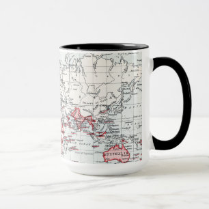 Mug Carte du monde montrant les possessions