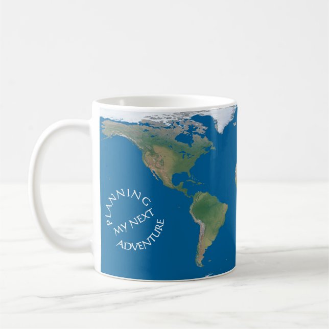 Mug Carte du monde - Planification de ma prochaine ave (Gauche)