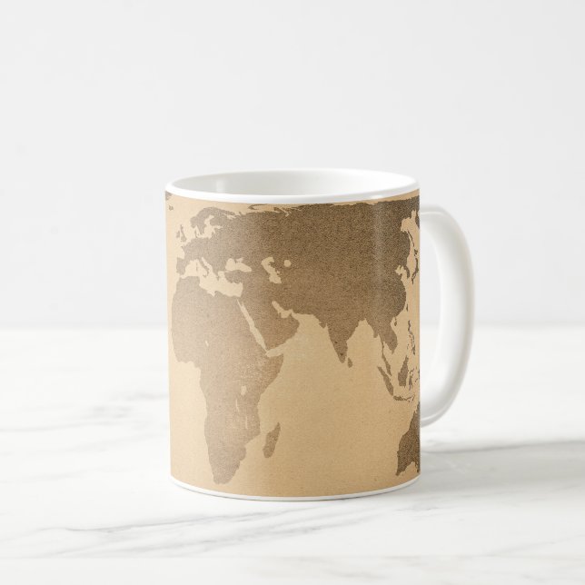 Mug carte du monde vintage (Devant droit)